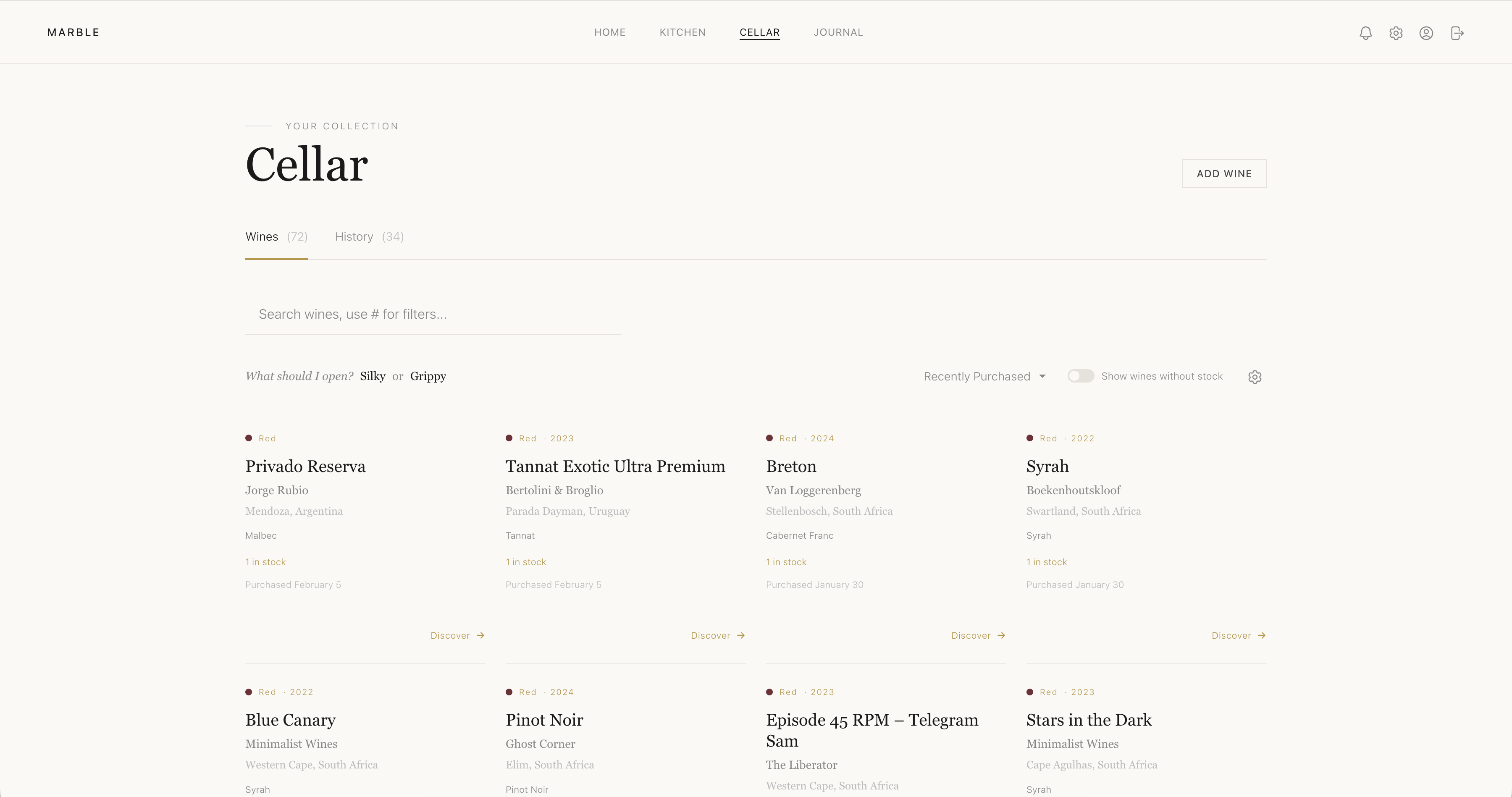 Marble app screenshot